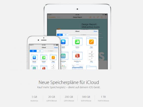 Apple senkt Preise für iCloud-Speicher und bietet zusätzliche Kapazitäten